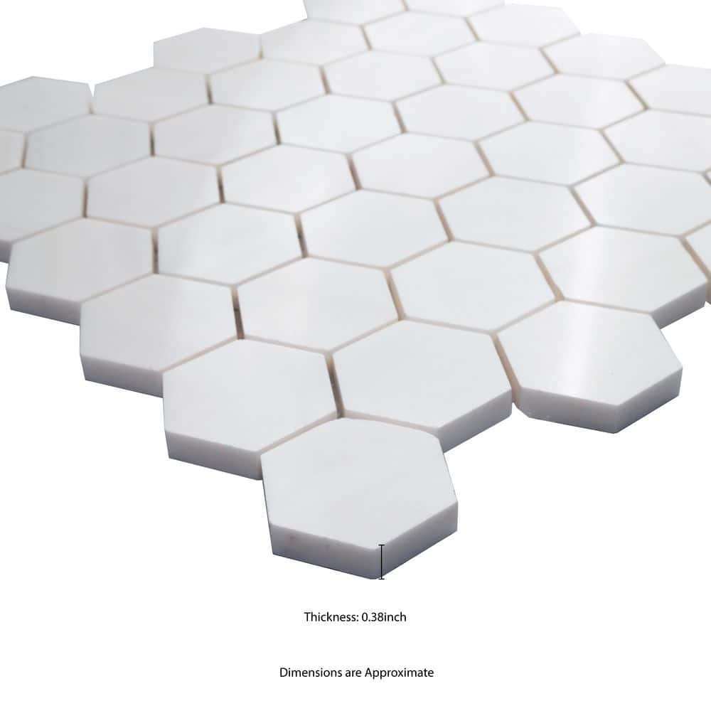 Bianco Dolomite White Marble Hexagon Mosaic Tile