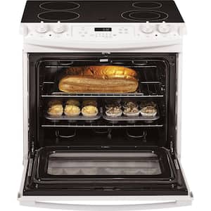 30 in. 4.4 cu. ft. Drop-In Electric Range with Self-Cleaning Oven in. White