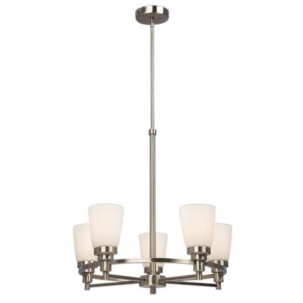 Filament Design Negron 5-Light Brushed Nickel Incandescent Chandelier