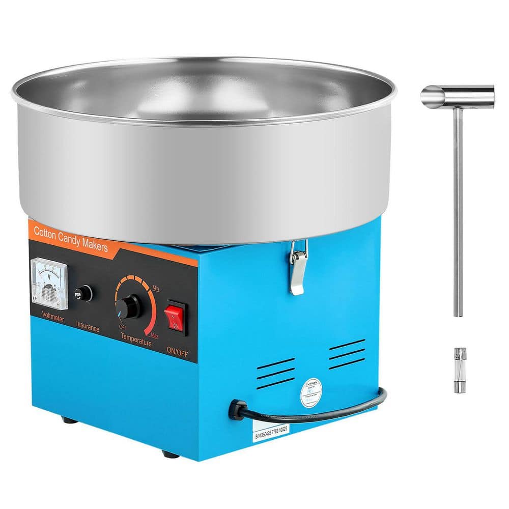 1000W Cotton Candy Machine, 15 in. Stainless Steel Bowl and Sugar Scoop, Makes Hard Candy for Kids, Parties, Blue price history on PriceWatchPro