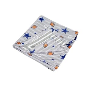 Cooling Series Light Grey Summer Theme Nylon Small to Medium Pet Throw Blanket