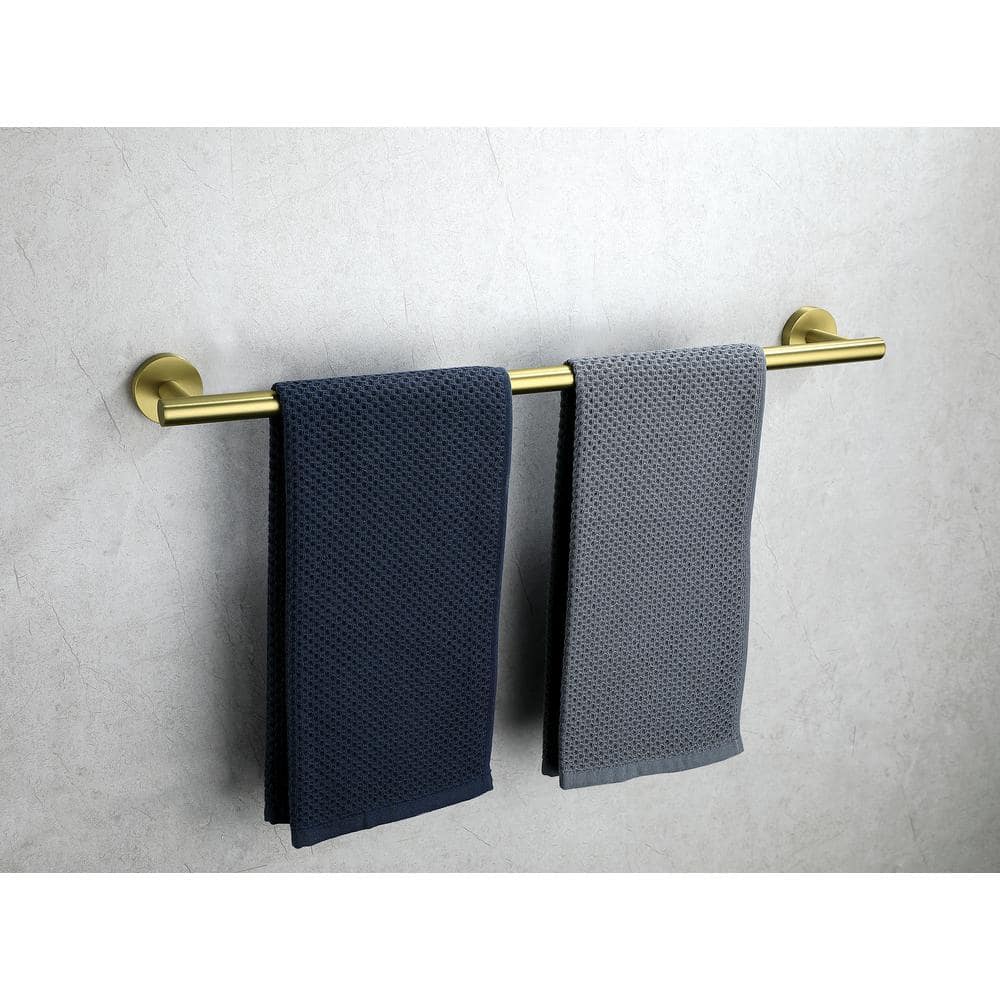 24'' Brushed Gold Stainless Steel Wall Mounted Towel Bar