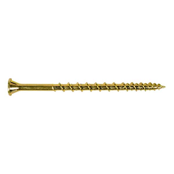 #9 x 3 in. T25 6-Lobe, Flat Head, Strong-Drive WSV Collated Subfloor Screw, Yellow Zinc (500-Pack)