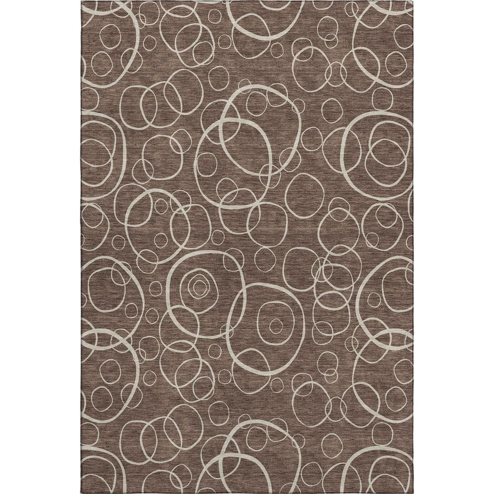 Mayfield Premium Machine Washable Abstract AMF2407 Brown 9 ft. x 12 ft. Area Rug price history on PriceWatchPro
