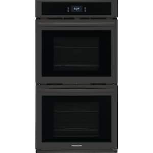 27 in. Double Electric Wall Oven with Convection in Black