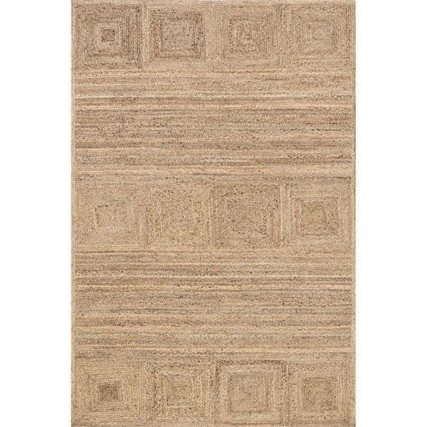 RUGS USA Natural Boxwood Jute Natural Doormat 3 ft. x 5 ft. Area Rug