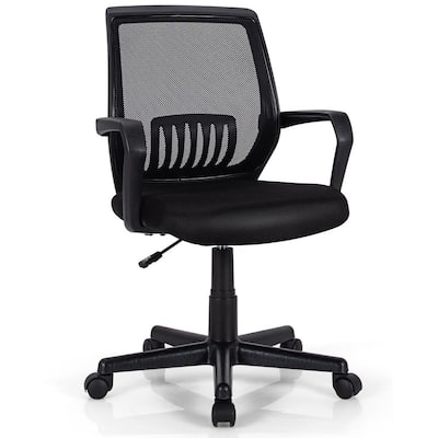 Black Fabric Ergonomic Chairs with Arms