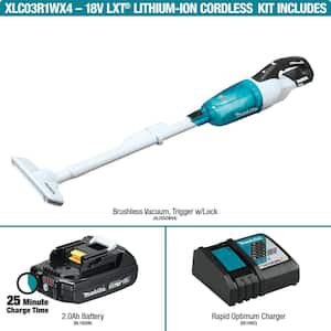 18-Volt LXT Lithium-Ion Compact Brushless Cordless Vacuum Kit, 2.0 Ah