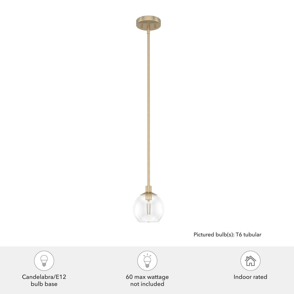 Alturas Gold Clear Glass Mini Globe Pendant Light