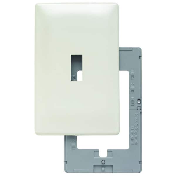 Legrand 1 Gang 1 Toggle Opening Screwless Wall Plate - Light Almond