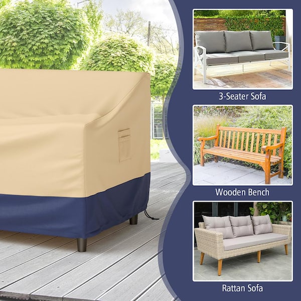 Waterproof Seater Outdoor Lounge Cover Costway Patio 77 X 43