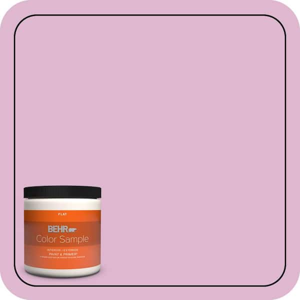 BEHR PREMIUM PLUS 8 oz. #M120-3 Pink Wink Flat Interior/Exterior Paint & Primer Color Sample