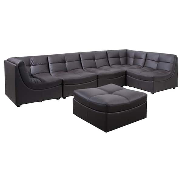 Bonded Leather Sectional Sofa, Blended Leather Sectional Couch