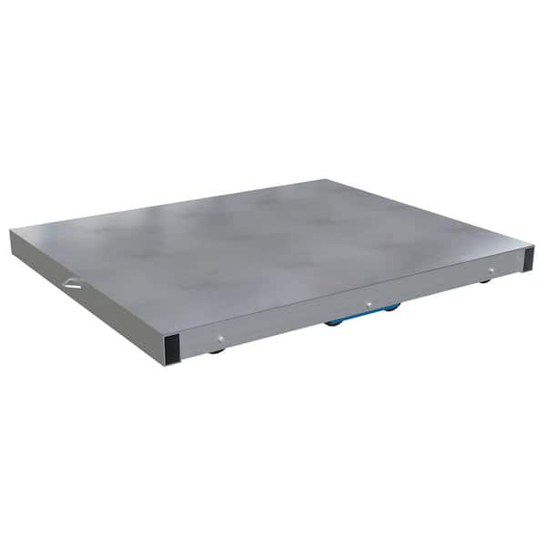 Vestil 36 in. x 48 in. 6000 lbs. Capacity Silver Aluminum Pallet Dolly with Solid Top Tilt