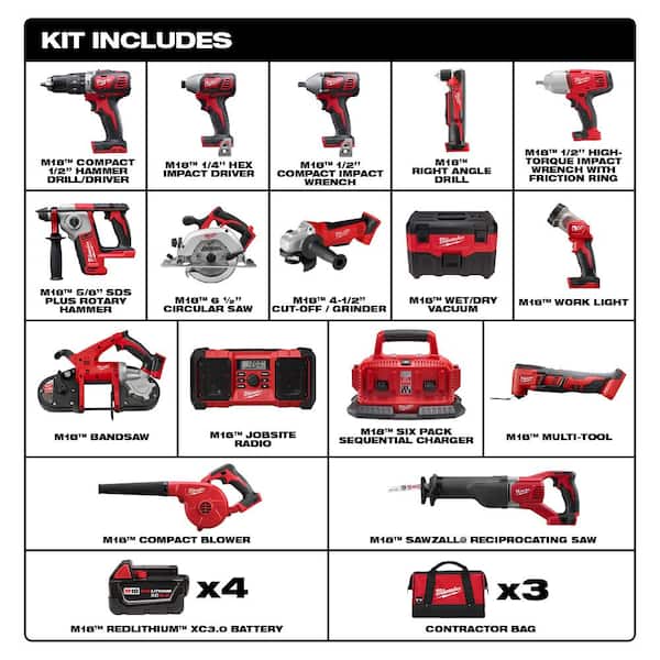 Reviews for Milwaukee M18 18V Lithium-Ion Cordless Combo Tool Kit