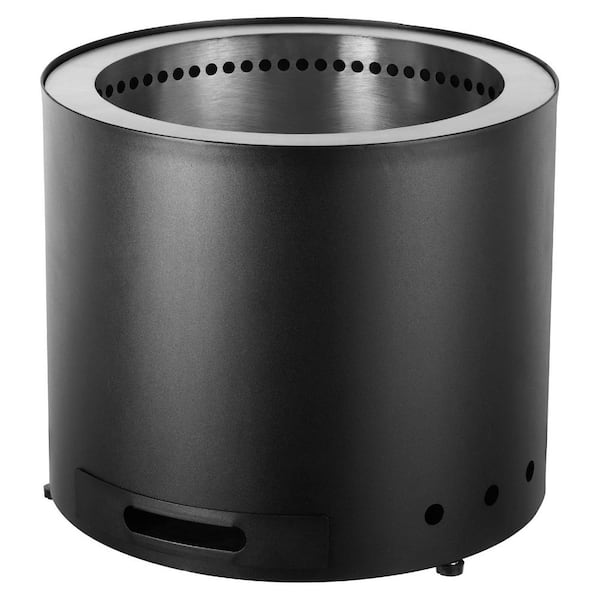 SKYSHALO Smokeless Fire Pit Stove Bonfire, 15.4 in. H Wood Burning Fireplaces, SUS430 Stainless Steel inner Portable, for Camping