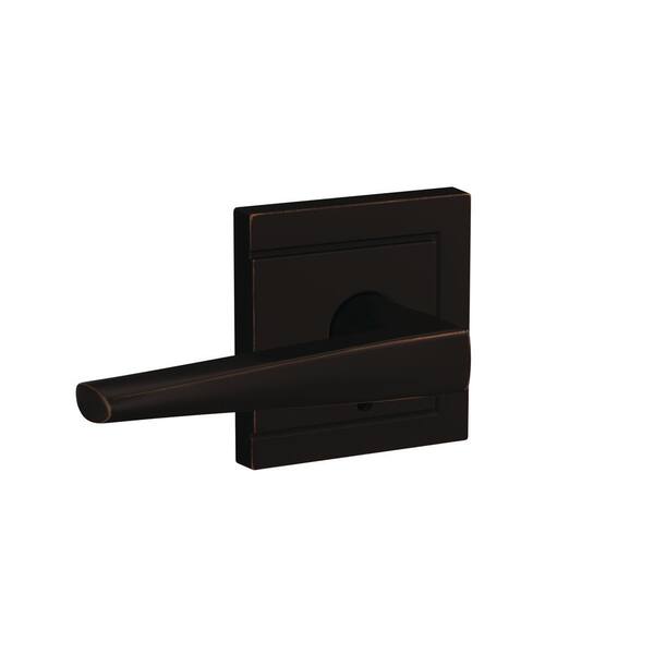 Schlage Custom Eller Aged Bronze Upland Trim Dummy Door Lever (2-pack)