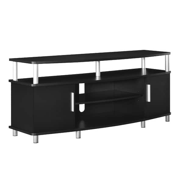 Ameriwood Windsor 47 in. Black Particle Board TV Stand Fits TVs Up to 50 in. with Adjustable Shelves