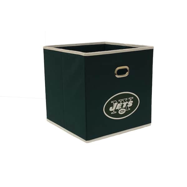 MyOwnersBox 11 in. H x 11 in. W x 10 in. D Green Fabric Cube Storage Bin