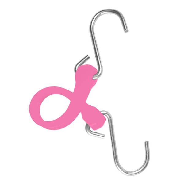 The Perfect Bungee 7 in. EZ-Stretch Polyurethane Bungee Strap with Galvanized S-Hooks (Overall Length: 12 in.) in Pink-DISCONTINUED