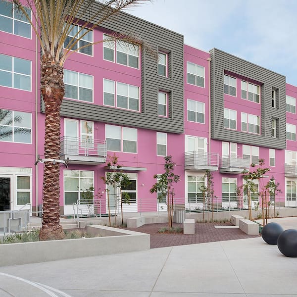 1 gal. #100B-6 Fuchsia Kiss Semi-Gloss Exterior Paint