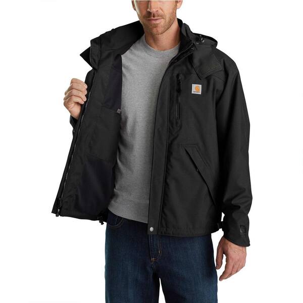Carhartt Men'S 4 XL Black Nylon Shoreline Jacket WPB Nylon J162-001 ...