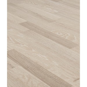 Take Home Sample-WIDE PLANK SQUARE EDGE Ivory Click Hardwood Flooring - 5 in. x 7 in.
