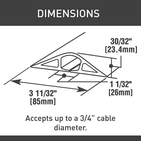 Wiremold BK1600-25 25' Roll Overfloor Raceway Cord Cover - 1 X 3