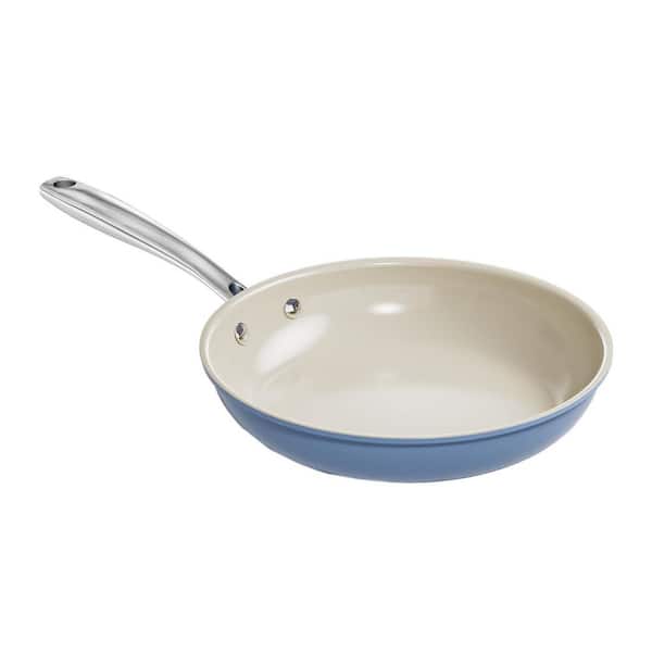 1.8 qt Ceramic Nonstick Saute Pan Forged Aluminum Rapid Heat Stay Cool Handle Dishwasher Oven Safe All Stovetops 1 Piece