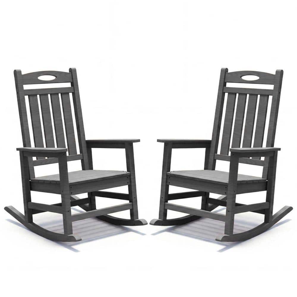 HDPE Outdoor Rocking Chair Set of 2, Oversized Outdoor Rocker for Porch Garden Lawn price history on PriceWatchPro