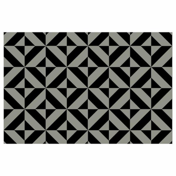 Bungalow Flooring FlorArt Parquet Mod 22 in. x 34 in. Low Profile Rubber Backed Kitchen Mat