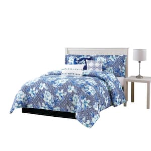 Ava 7-Piece Blue Comforter Set