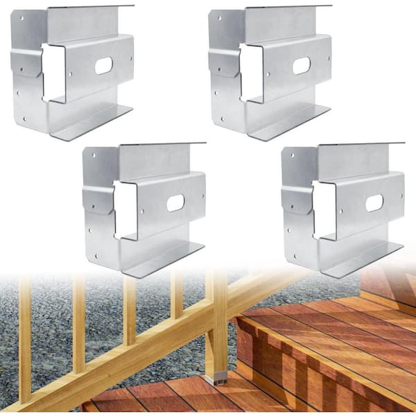 Afoxsos Heavy Duty Steel 6x6 Post Base Anchor for Deck Patio Pergola with 1 Standoff to Prevent Rot (4-Pack)