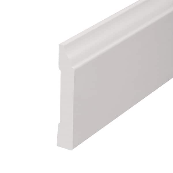 Colonial 7527 9/16 in. D x 3 1/4 in. W x 96 in. L Primed PVC Baseboard Moulding