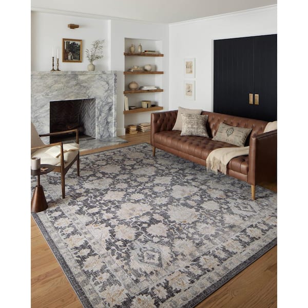 Monroe Charcoal/Natural 2 ft. 6 in. x 7 ft. 9 in. Traditional Runner Area Rug