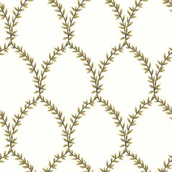 Gold and White Grasscloth Removable Wallpaper Roll