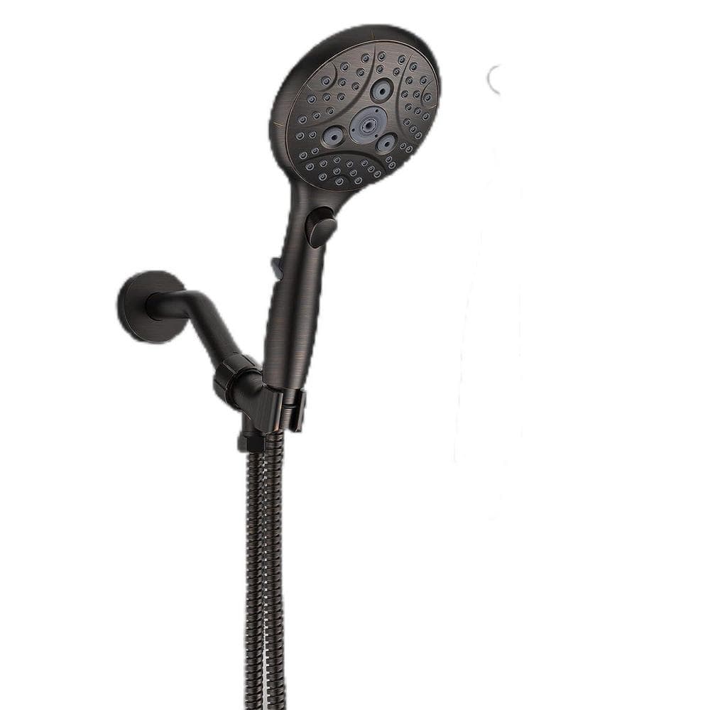 Handheld Shower Head with On/Off Pause Switch 7-Spray Wall Mount Handheld S
