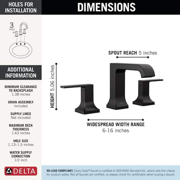 Delta Velum 8 in. Widespread Double Handle Bathroom Faucet with
