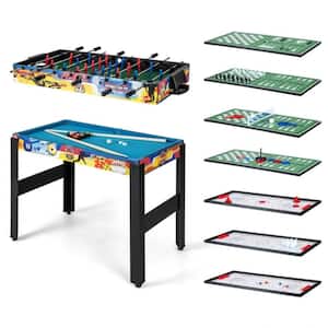 41.5 in. 12-in-1 Combo Game Table Set with Foosball, Air Hockey, Pool, Chess and Ping Pong