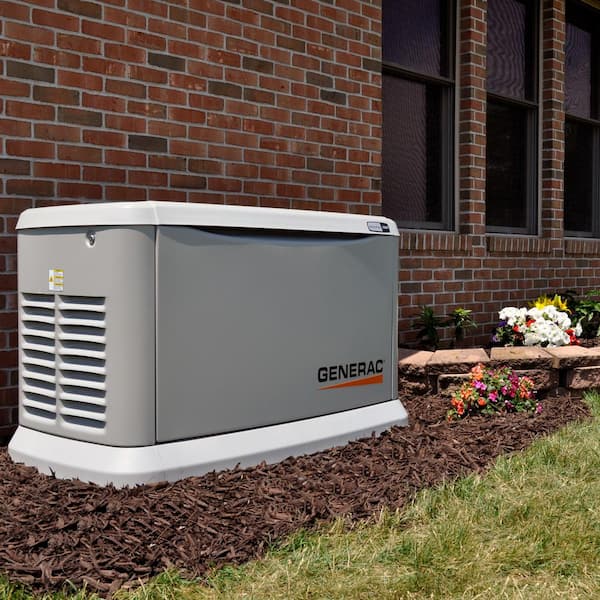 Generac 16000-Watt (LP)/16000-Watt (NG) Air Cooled Standby Generator with Whole House 200 Amp Auto Transfer Switch G007037 - The Home Depot