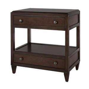 Bonterra 2-Drawer Chocolate Nightstand (32.5 in. W x 21.65 in. D x 30.25 in. H)