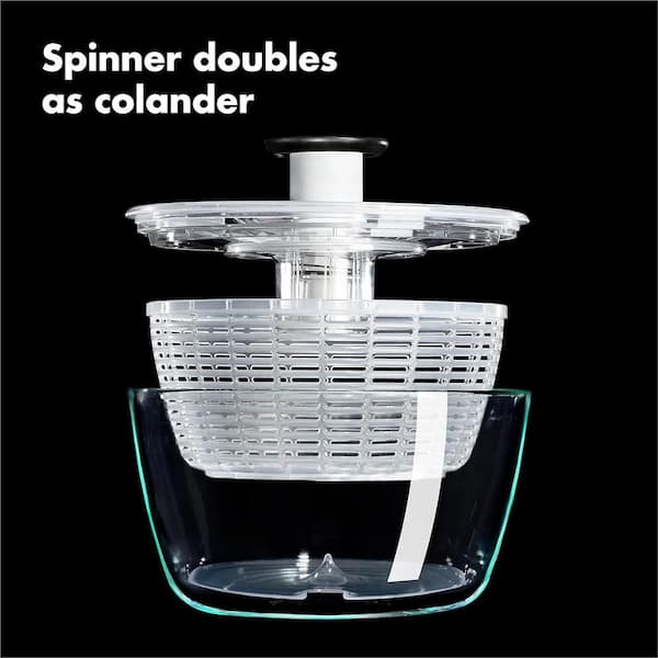  OXO Good Grips Glass Salad Spinner, Large/6.22 Quart, Clear:  Home & Kitchen