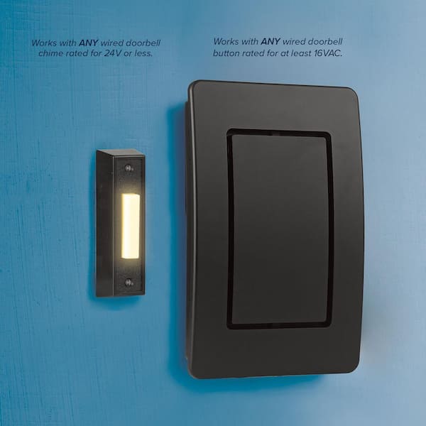 Heath Zenith Black Plastic Wired Mechanical Lighted Hardwired