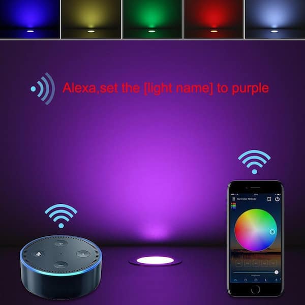 YZGWZLD RGB LED Controller With Remote – 20 Colors, Dimmer & Speed Control, DC12V, For Recessed Deck Light Kits