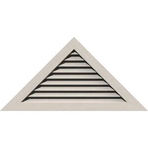 83 in. x 31.125 in. Triangle Primed Smooth Pine Wood Paintable Gable Louver Vent