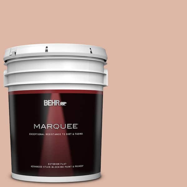 BEHR MARQUEE 5 gal. #220E-3 Melted Ice Cream Flat Exterior Paint & Primer