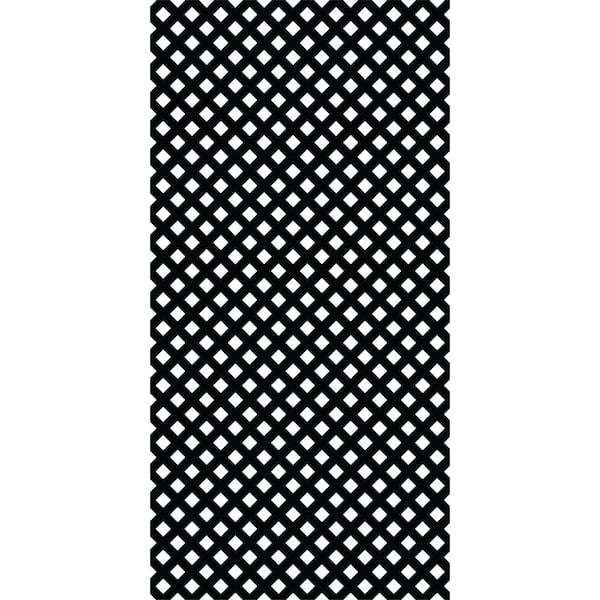 GRID AXCENTS 4 ft. x 8 ft. Black Privacy Vinyl Lattice (2 -Pack)
