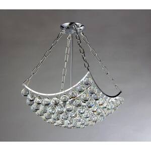 Blathnat 4-Light Crystal Chrome Chandelier