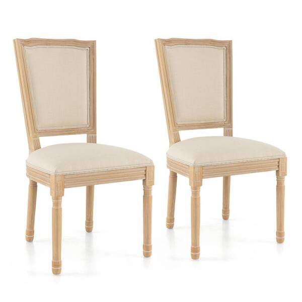 Costway Beige Wood Dining Chair Set of 2 HCST00905 - The Home Depot
