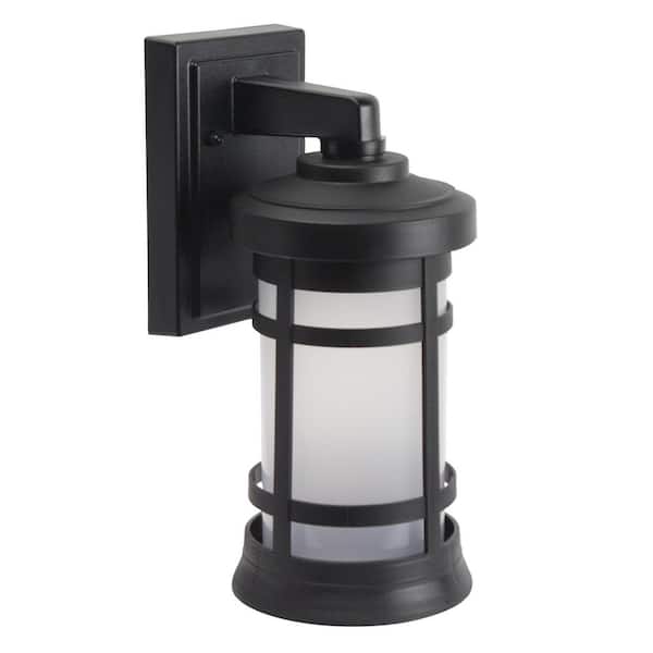 SOLUS Outdoor Wall Mount Security Light 60 W Black Incandescent Flood Light with Photocell and Motion Sensor